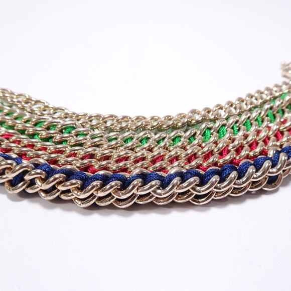 GAP Women's Box Link Braided Multi Color Rainbow Bracelet Set of 4 NWT 75 - Picture 9 of 9